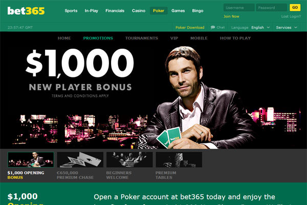Bet 365 Poker screen shot