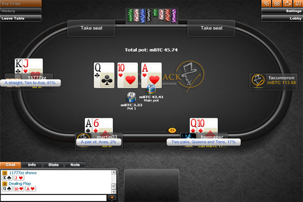 FortuneJack Poker screen shot